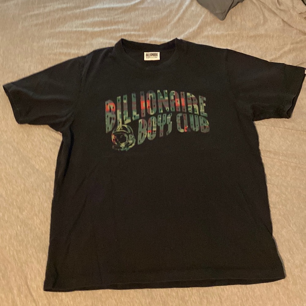 Billionaire boys club, large, black with green/red writing